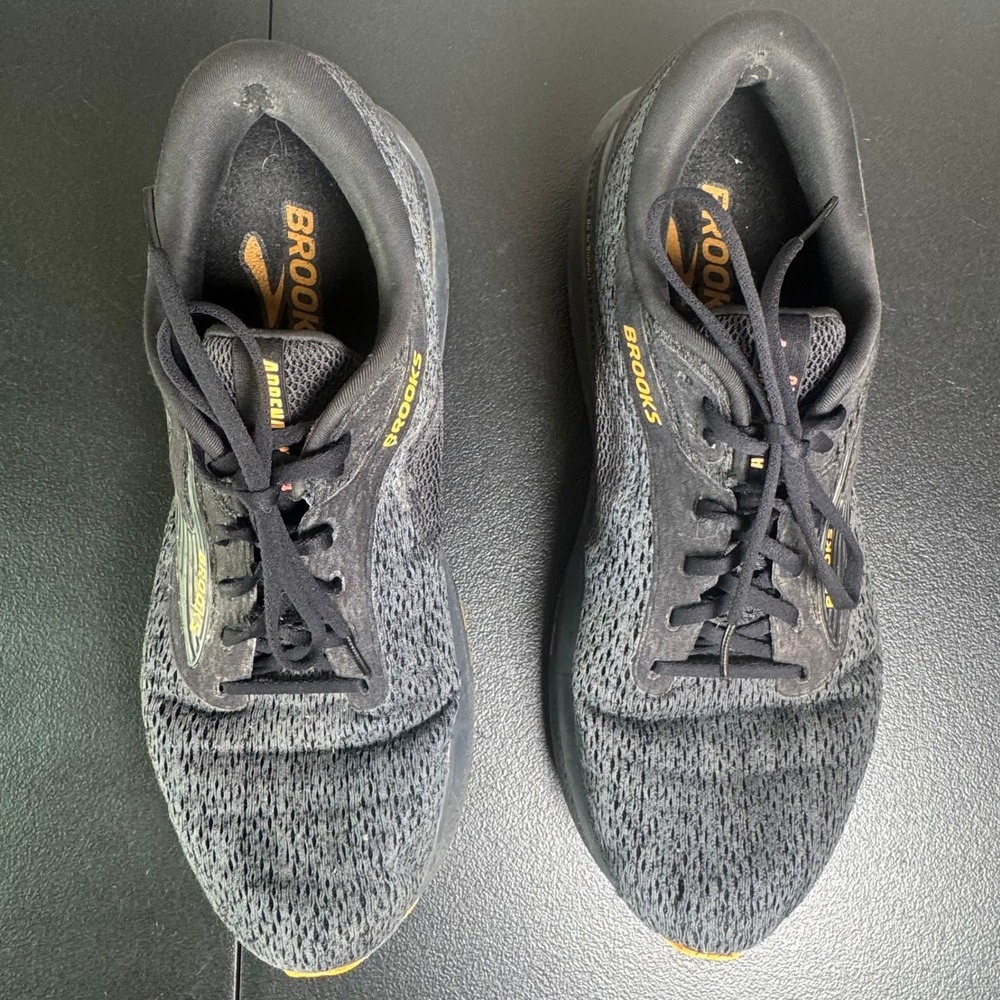 Brooks Adrenaline GTS 24 Mens Running Shoes Grey Black Orange Support Sneakers - Picture 3 of 11